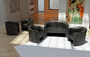 Офисный диван двухместный Крон, экокожа в Рязани - предосмотр 1